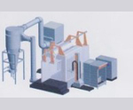 Powder recovery cyclone-type spray