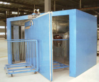 Swing door pre-pressing & pre-heating machine